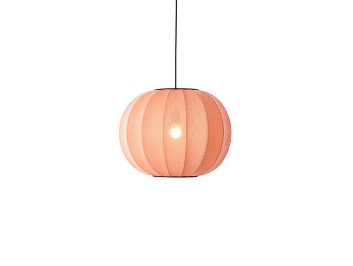 Knit-Wit 45 Round LED Pendelleuchte Coral - Made By Hand - Schlafzimmer - Stoff / Textil