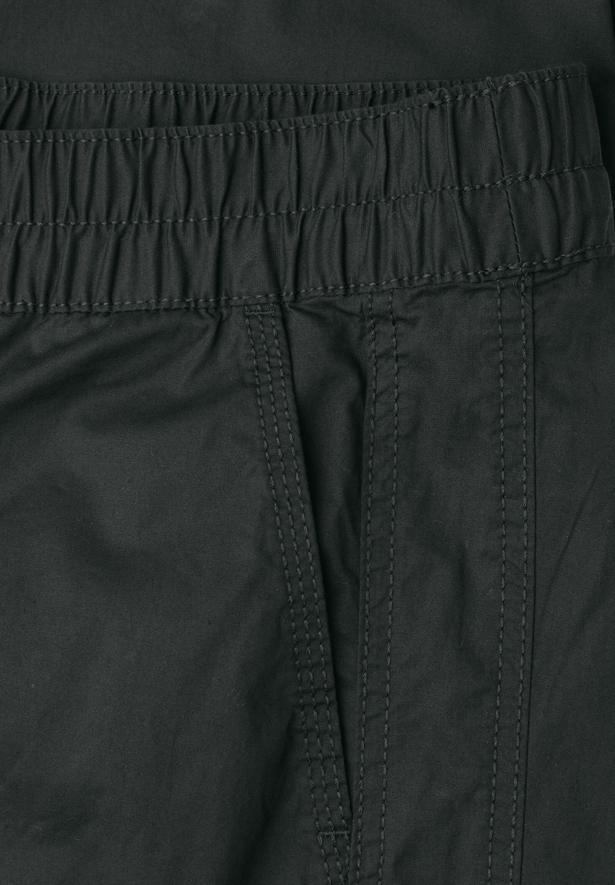 Paperbag-Hose STREET ONE, Damen, Gr. 34, Länge 28, grün (pine grove grün (länge 28)), Web, Obermaterial: 98% Baumwolle, 2% Elasthan, unifarben, loose fit knöchelfrei, Hosen Paperbag-Hose, mit elastischem Bund
