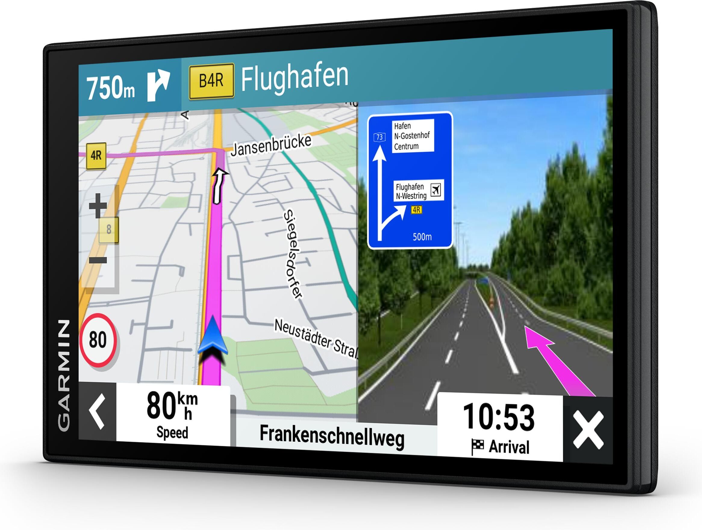 Navigationsgerät GARMIN "DriveSmart", schwarz, B:15,2cm H:8,6cm T:1,9cm, Navigationsgeräte, Navigationsgerät schwarz Einheitsgröße
