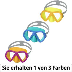 Bestway Schnorchelmaske 22048 Dominator, wasserdicht, zweigeteiltes Kopfband, ab 3 Jahren