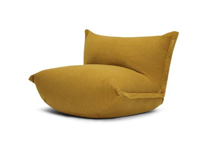 Fatboy BonBaron Sherpa Sitzsack XXL - 120 x 120 x 75cm - Cider Sitzsack Erwachsene, Relaxsessel mit Verstellbarer Rückenlehne für Drinnen, Bequemer Bean Bag und Lesesessel aus Sherpa