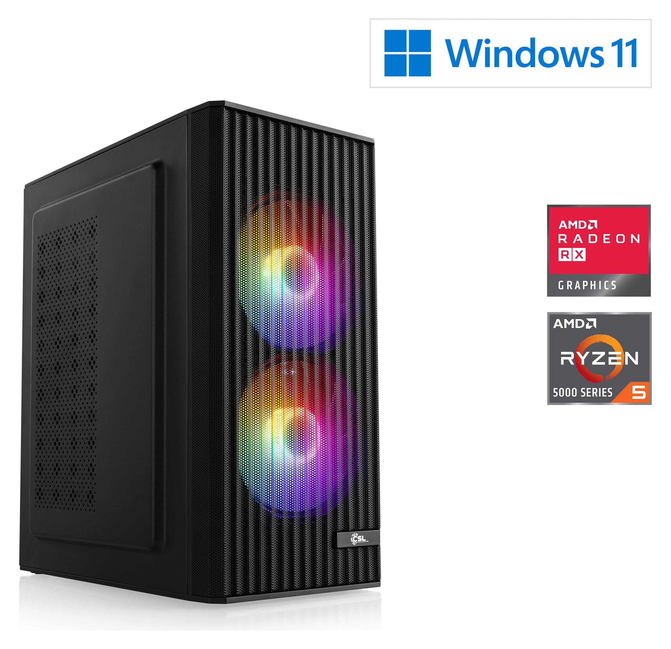 Gaming PC M13120H / AMD Ryzen 5 5500, 6x 3600 MHz / AMD RX9060 / 32 Go DDR4 RAM / M.2 SSD 1000 GB - Windows 11 Home