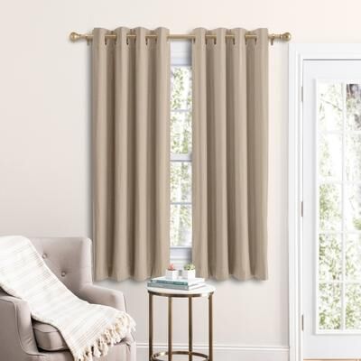 Ricardo Grand Pointe 45 inch Length Short Grommet Blackout Curtain Panel with attachable wand