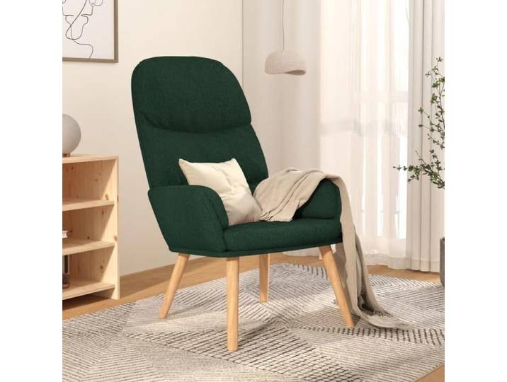Promo 2026 Chaise de relaxation - Canapé-chaise - Accoudoir confortable - Vert foncé Tissu - 70x77x98 cm 75352852