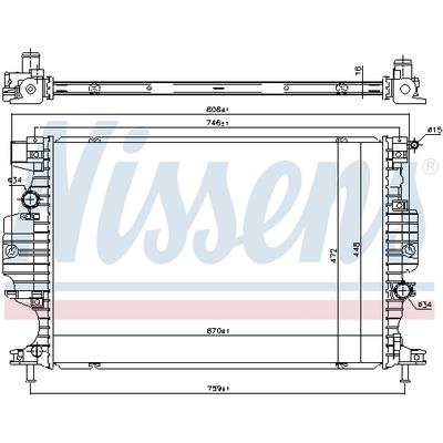 NISSENS Kühler, Motorkühlung 620152 für Ford LINCOLN