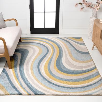 JONATHAN Y Prism Abstract Swirl Area Rug