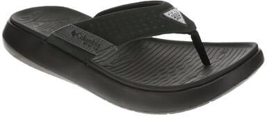 Columbia Boatside Flip Lea - Mens 12 Black Sandal Medium