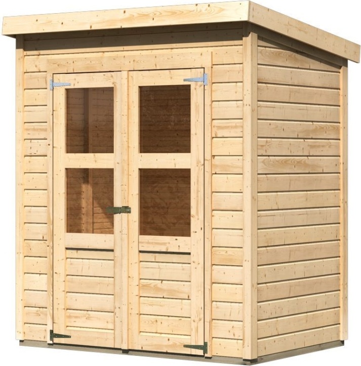 Karibu Gartenhaus Gerätehaus Merseburg 2 naturbelassen 182x126x219 cm