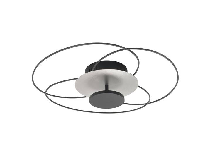 HighLight LED Deckenleuchte Fiore, dimmbar, schwarz, für Wohn- / Esszimmer, Aluminium, Modern