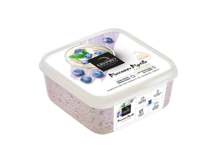 ERHARD Crème glacée Mascarpone Myrtille - 450 g