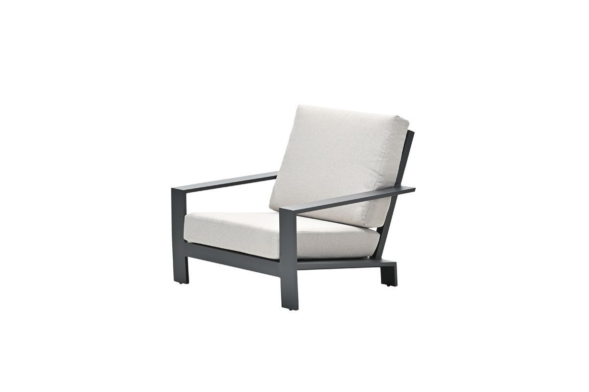 Garden Impressions Lincoln lounge fauteuil - Carbon black - Desert sand