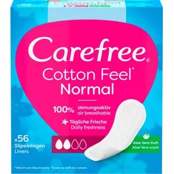 Carefree Slipeinlagen Normal Cotton Feel mit Aleo Vera Duft für Slip, 56 St.