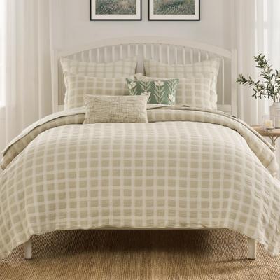 Millhouse 100% Cotton Classic Plaid Coverlet Set by Greenland Home Fashions in Taupe (Size TWIN)