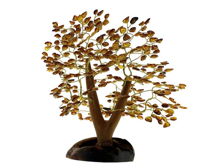 Dekobaum OSTSEE-SCHMUCK - 20 cm, 432 Bernsteine - Bernstein - Gr. 20, braun (braun, bernsteinfarben), Blacklist, Dekofiguren, Dekobaum