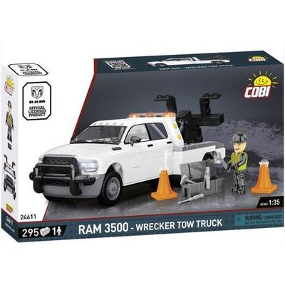 COBI 24611 - RAM 350 Wrecker Tow Truck, Pickup Pannenhilfe, Maßstab 1:35, Bausatz, 295 Teile+1 Figur