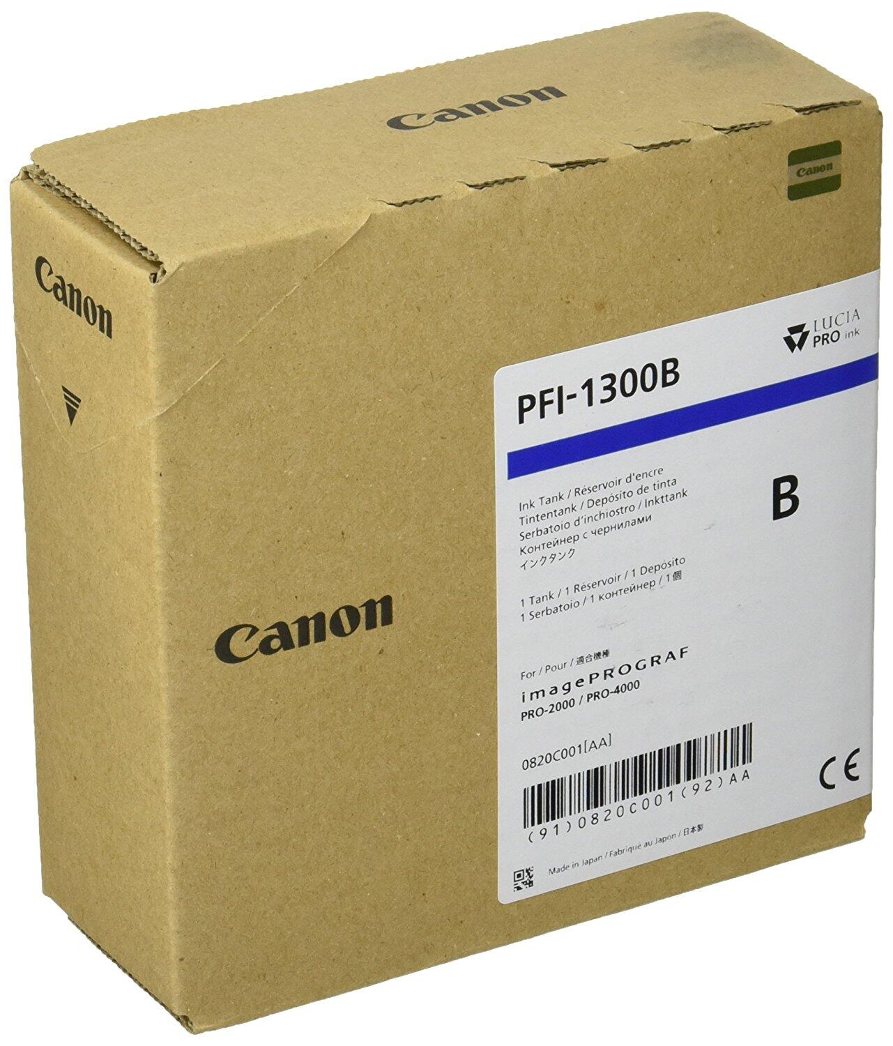 Canon Original PFI-1300B Druckerpatrone - blau 330ml 0820C001