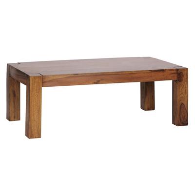 KADIMA DESIGN Couchtisch Massiv-Holz Sheesham 110cm breit Wohnzimmer-Tisch Design dunkel-braun Landhaus-Stil