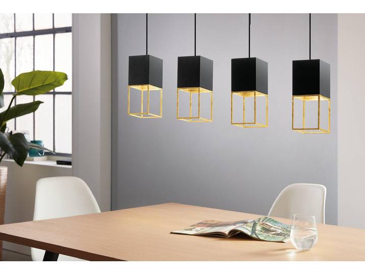 EGLO 97734 MONTEBALDO LED Lampe suspendue noir or GU10 4x5W