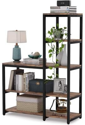 Yuzhou L Shpaed Corner Bookshelves Bookcase Display Shelf
