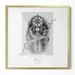 BILDERRAHMEN 50x50 cm Goldfarbig