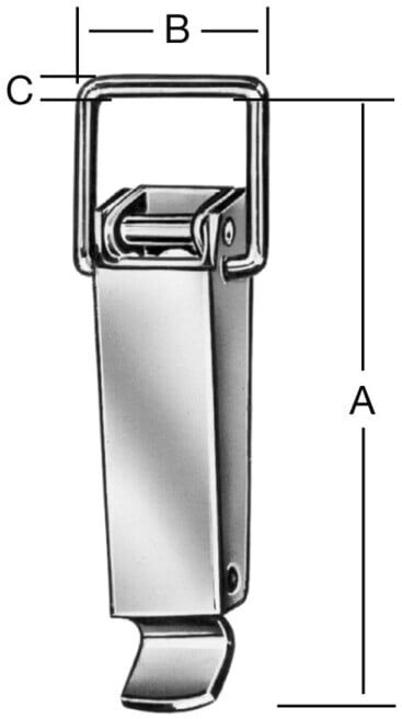 VORMANN Fermeture à levier avec possibilité de scellage sans crochet, acier, non percée (001202070Z)
