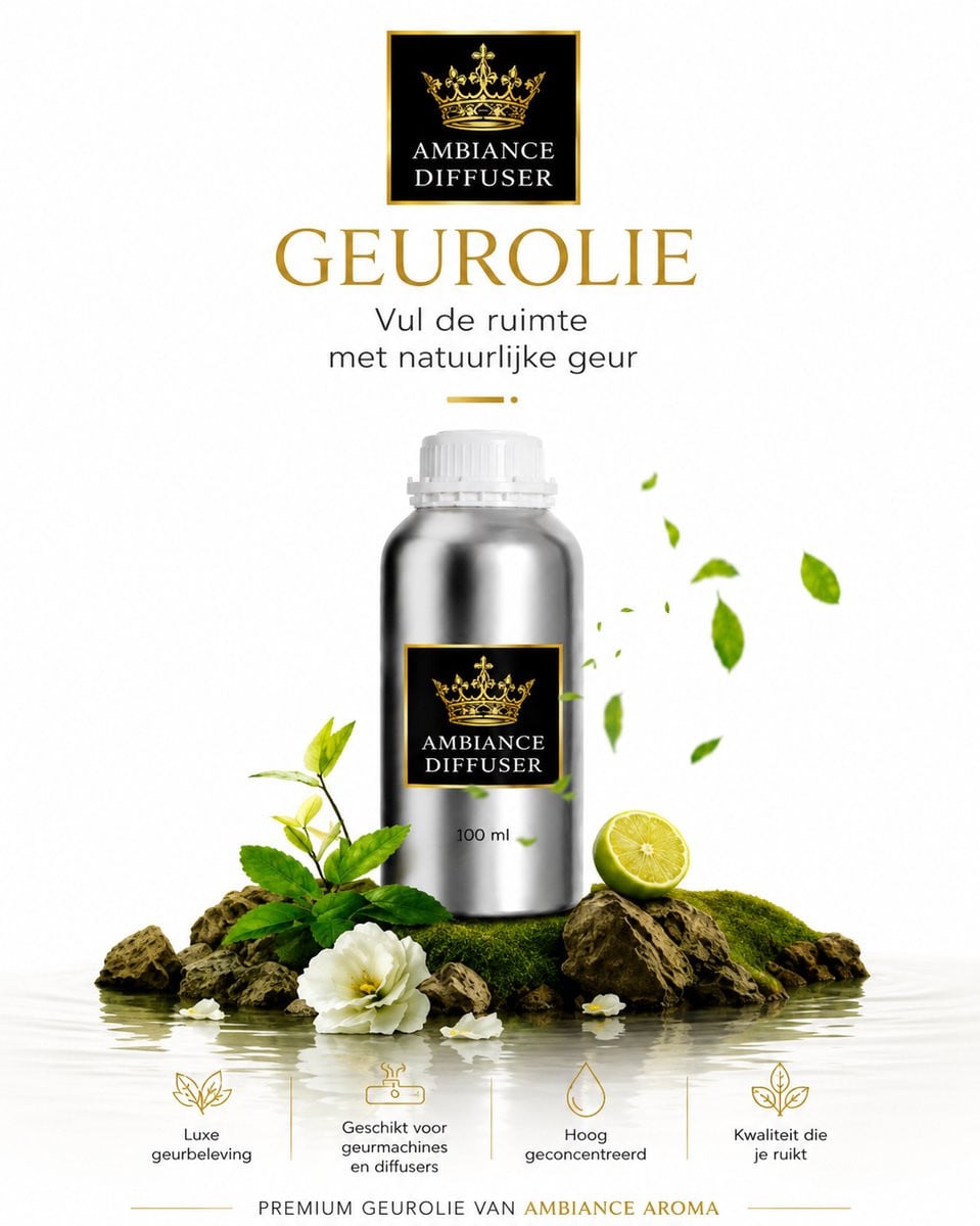 Ambiance Aroma Geurolie Red – 100 ml – Appel, Vanille & Hout – Voor Geurmachine