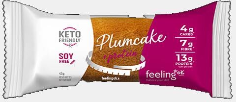 FEELING OK PLUMCAKE +PROTEIN BAUNILHA LIMAO 45g