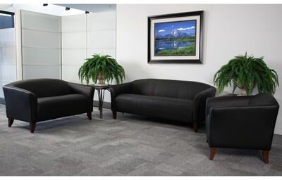 Flash Furniture "LeatherSoft Sofa with Wood Feet - 72.75""W x 29""D x 29""H"