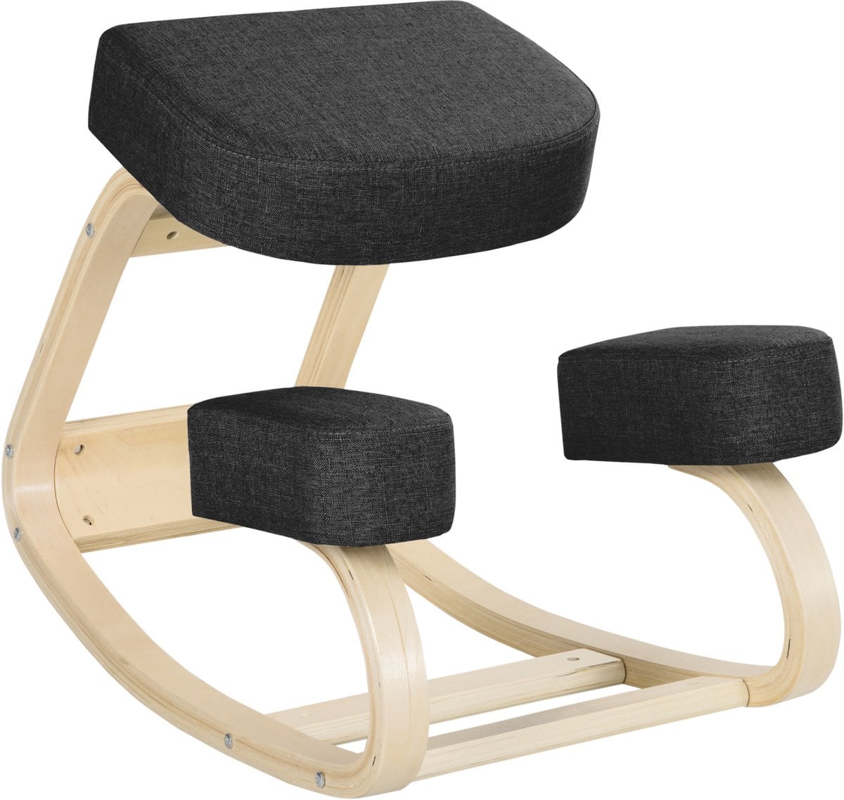 GranMaison Ergonomische Kniestoel Bureaustoel met Kniekussen - Zwart