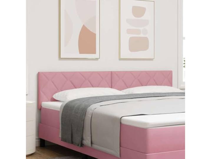Modernes Samt-Kopfteil pink 180 cm höhenverstellbar, mit Samt bezogen, mit Ingenieurholz und Kiefer, passend für verschiedene Betten.