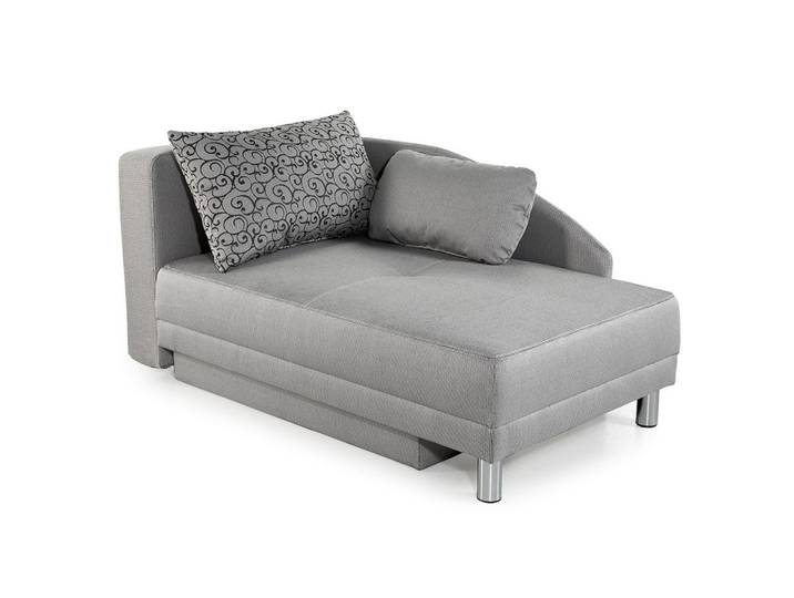 RÉCAMIERE-SCHLAFSOFA mit Bettkasten, Federkern, seitenverkehrt montierbar B149/T90/H80 cm, Liegefläche 200x84 cm, Webstoff Hellgrau / 15122