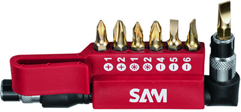 Coffret de 7 embouts de vissage avec clé 1/4'' SAM OUTILLAGE EMB-7