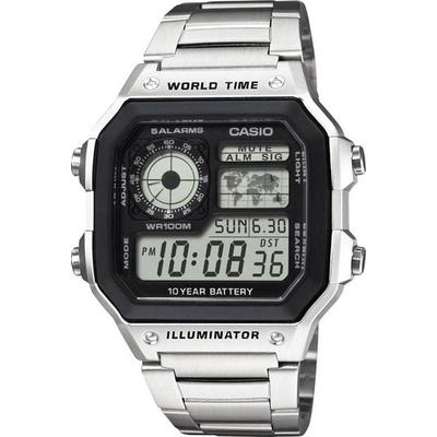 Casio Quarz Armbanduhr AE-1200WHD-1AVEF (B x H x T) 42.1 x 45 x 12.5 mm Gehäusematerial=Harz Material (Armband)=Edelstahl