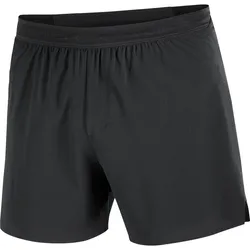 Salomon Sense Aero Stow 5, Laufshorts mit Grid Flow Material und Stauraum für Running und tägliches Training, deep black - schwarz / M