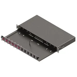 ZVK LWL Verteilerfeld Basic LSB0A224Grade C 1HE/12P 6xLC-Duplex OM4, Server Zubehör, Grau