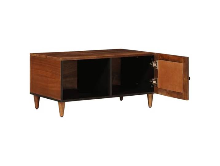 KTHLBRH Couchtisch Braun 80 x 50 x 40 cm Massives Mangoholz, viel Stauraum, Rückseite veredelt, einfache Montage