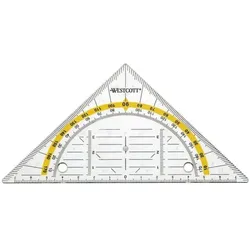 Westcott Geometriedreieck 14 cm transparent