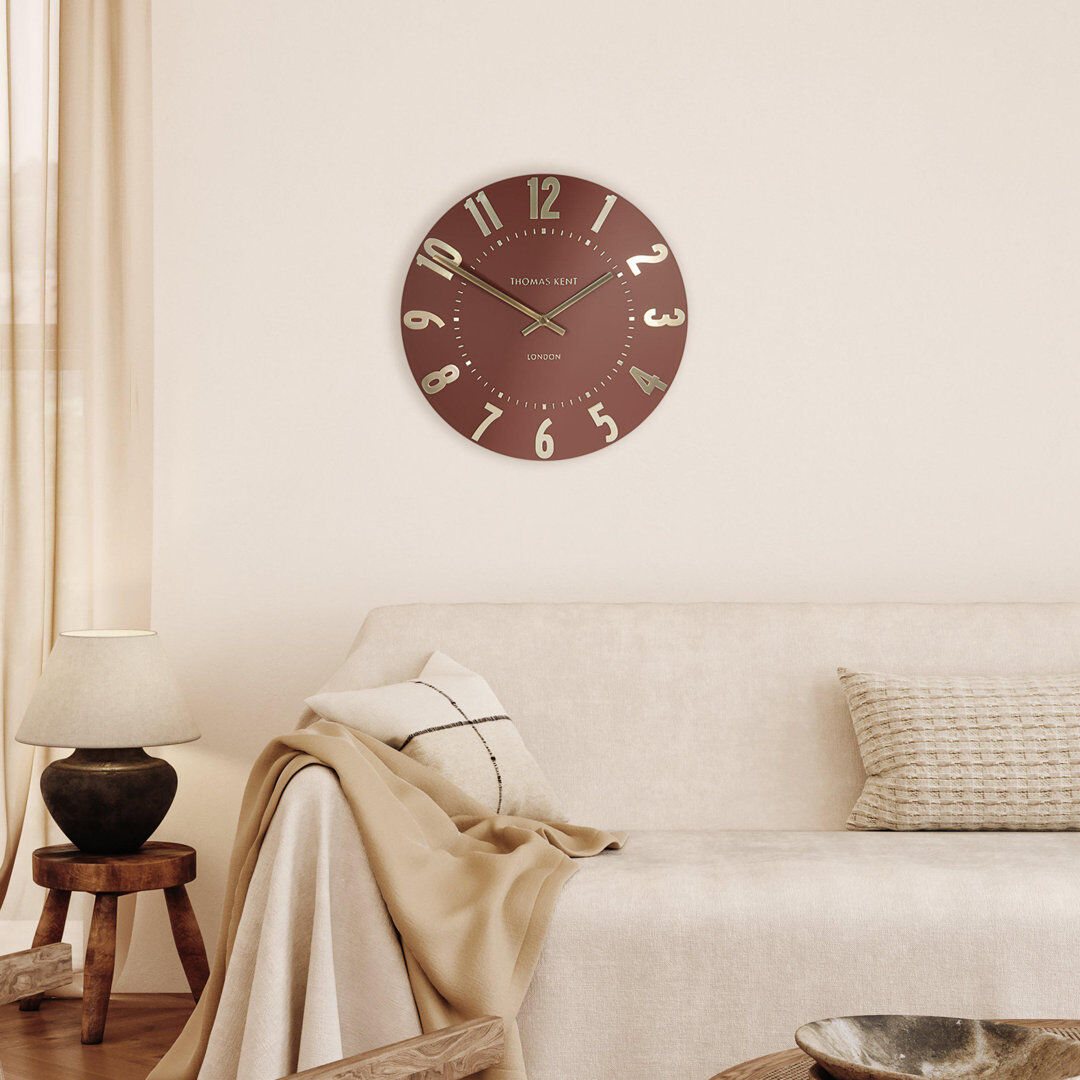 Gallery Direct Wall Clock Orange 30cm H x 30cm W x 3.50cm D