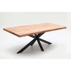 WOLFMÖBEL Esstisch Guru 200 x 100 Holz Braun Sheesham cm