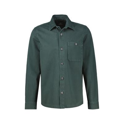 Langarmhemd LERROS "Unifarbenes Herrenhemd aus strukturierter Baumwolle", Herren, Gr. L, Normalgrößen, grün (cedar grün), 100% Baumwolle, Hemden