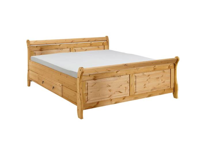 Boxxx Bett, Laugenfarbig, Holz, Kiefer, massiv, 200x200 cm, Schlafzimmer, Betten, Doppelbetten
