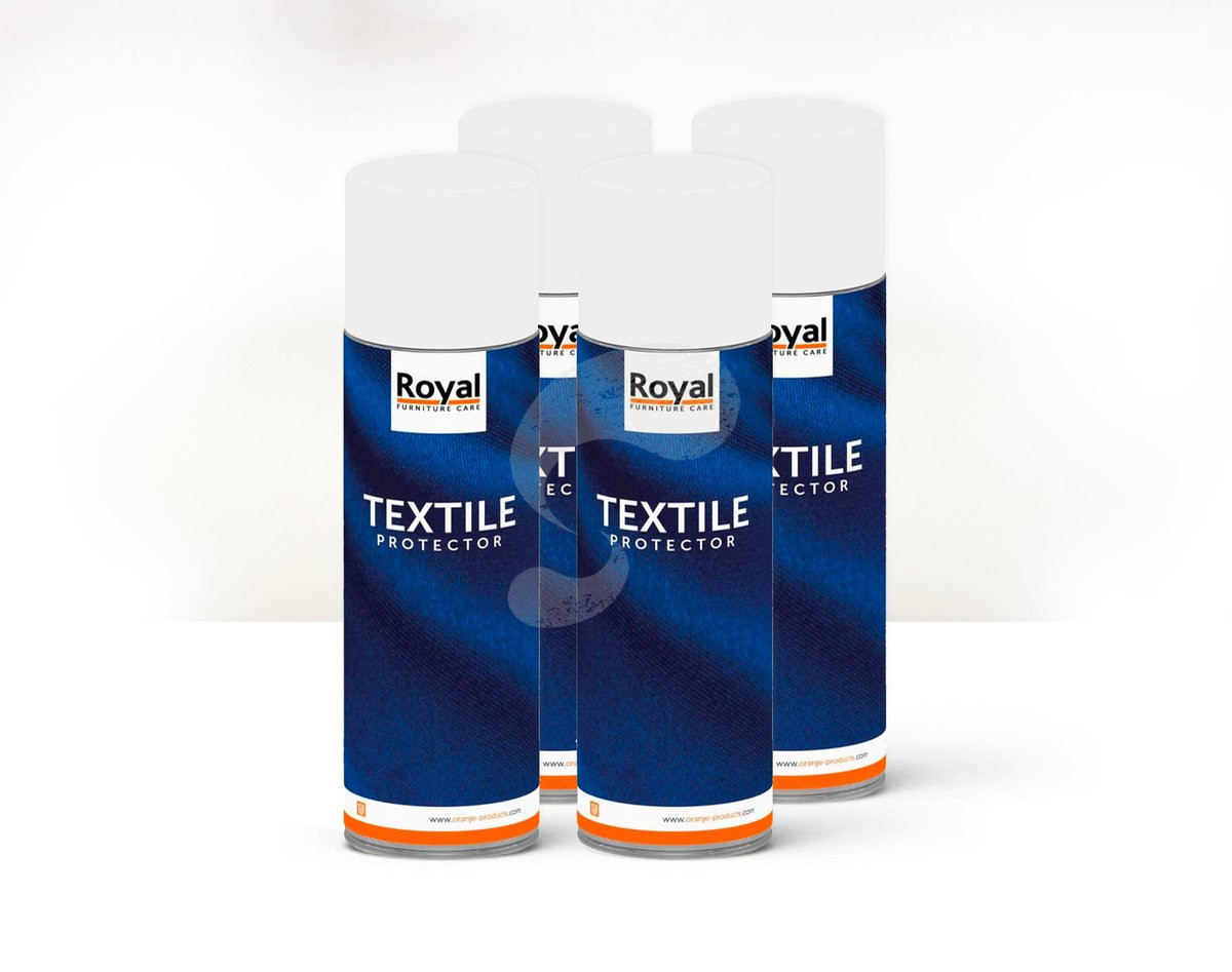 Royal Furniture Care Textiel Protector Spray Oranje 500 ml 4 stuks