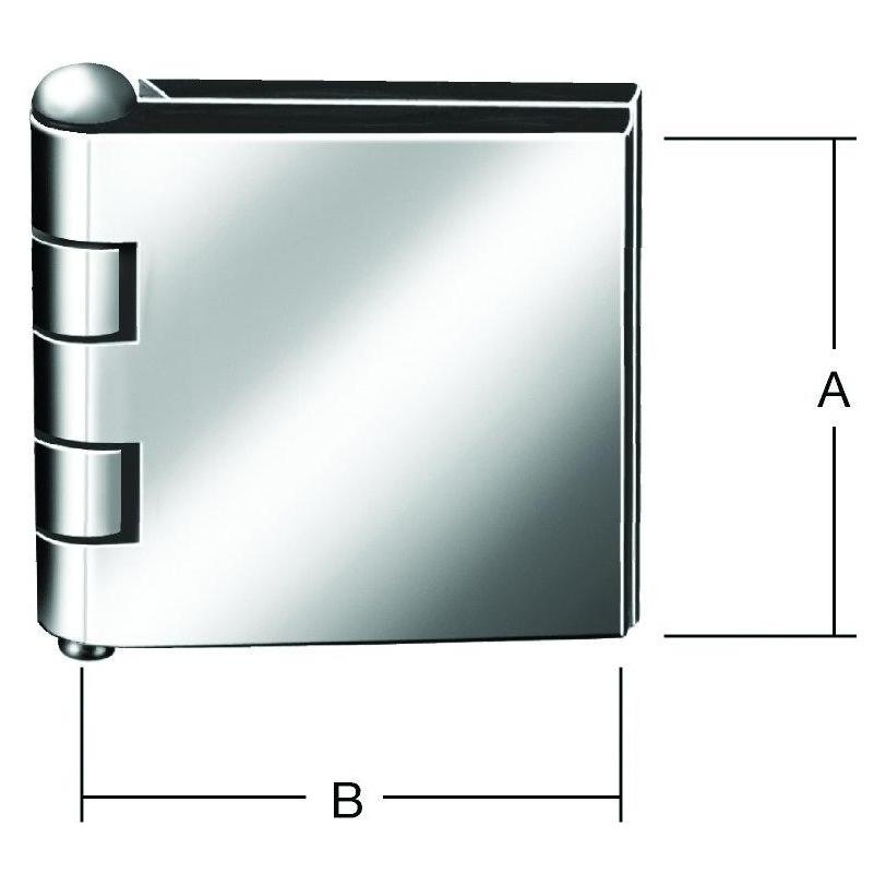 Vormann Tür-Profil-Wagentürscharnier,kantig,B60xH40mm,ungebohrt,blank (230405)