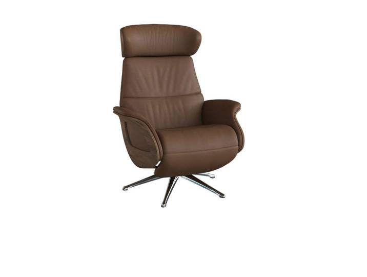 Relaxsessel, Echtleder, Modern Cognac Braun, 81×111×90 cm, Elektrisch Verstellbar, Modern, Flexlux