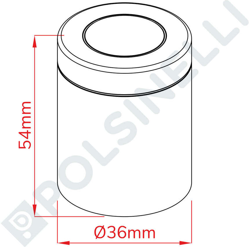 Polsinelli Capsule en PVC dorée ⌀36 (100 pcs)