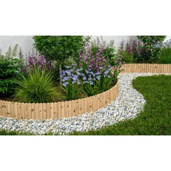 Rasenkante Holz - 200 x 20 / 30 cm (B x H) - Kiefer - naturbelassen / imprägniert - Unbehandelt / Kiefer Natur / Braun / Anthrazit / Weiß / Grün