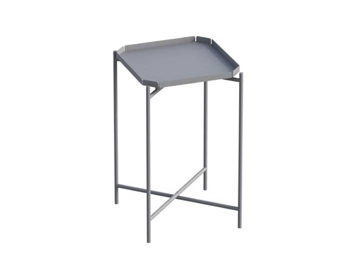 Hanah Home Moderner Grauer Couchtisch, 46 x 56 x 46 cm 100% Metall, Elegantes Industriedesign Leicht und stilvoll für Zuhause oder Büro