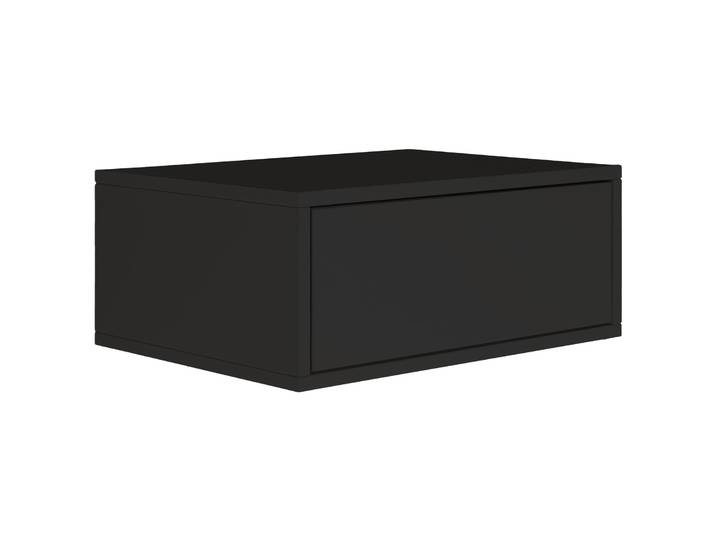 Hängender Nachttisch Framme mit Schublade 50 cm schwarz
