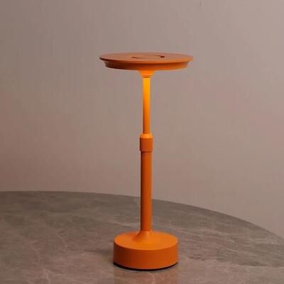 Uplift Picks Rechargeable Telescopic Touch Table Lamp With Infinite Dimming And Aluminum Design orange type C (charging)