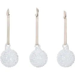 Flurry Weihnachtskugeln 4 cm, weiß, 3 St.